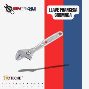 LLAVE FRANCESA (AJUSTABLE) CROMADA DE 12" (300MM) MODELO 191104 HOTECHE