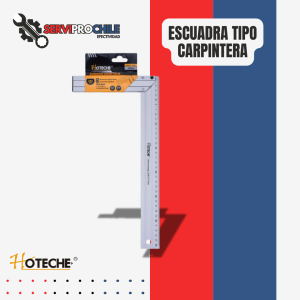 ESCUADRA CARPINTERA DE ALUMINIO DE 14” (350MM) MODELO 282203 HOTECHE