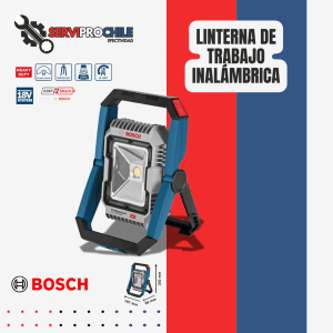 LINTERNA DE TRABAJO INALAMBRICA 18V HEAVY DUTY DE 1900LUM MODELO GLI 18V-1900 BOSCH