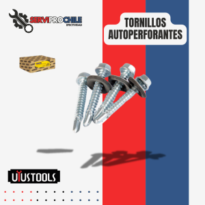 TORNILLO AUTOPERFORANTE HEXAGONAL CON GOLILLA Y GOMA PUNTA BROCA 12" X 5/16" UYUSTOOLS