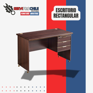 ESCRITORIO TIPO RECTANGULAR | MEDIDAS: 1200 X 600 X 730MM | CAJONES: 3 | CAJONERA: FIJA