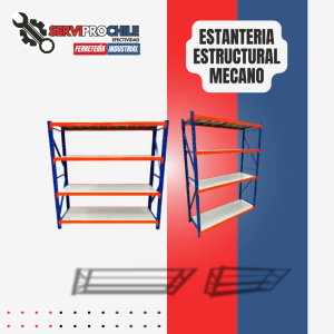 ESTANTERIA ESTRUCTURAL MECANO CON 4 BANDEJAS DE HASTA 200KG