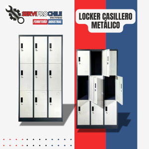 LOCKER CASILLERO METALICO 3 CUERPOS X 9 PUERTAS DE 1,85MT X 90CM X 40CM (ALTO/ANCHO/FONDO)