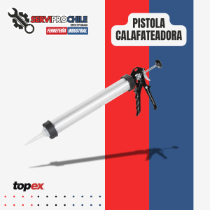 PISTOLA CALAFATEADORA DE ALUMINIO CILINDRICA DE 600ML TOPEX