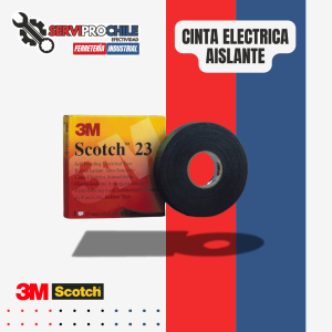ROLLO DE CINTA ELECTRICA AISLANTE 23™ DE GOMA CON LINER DE 19MM Y 5,0MT LARGO | COLOR: NEGRO 3M