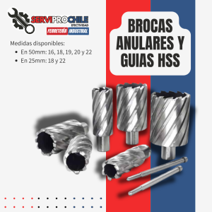 BROCA ANULAR DE 25 Y 50 MM HSS