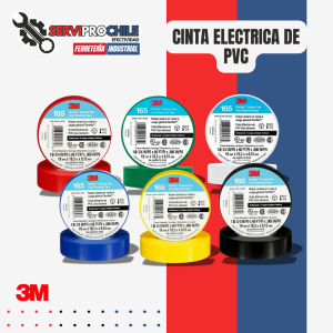 ROLLO DE CINTA ELECTRICA DE PVC 3M™ TEMFLEX™ 165 DE 19MM X 18MT LARGO | COLORES 3M
