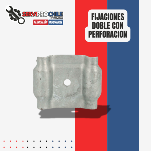 FIJACIONES DOBLES CON PERFORACIÓN REMACHE PARA CERCOS DE 5MM