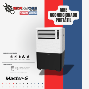 AIRE ACONDICIONADO PORTATIL DE 12000BTU CON CONTROL REMOTO MASTER-G MGAC12POR