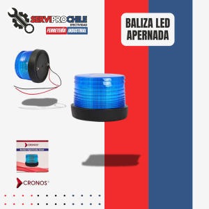 BALIZA LED APERNADA DE 12-48V | LED: 60 | COLOR: AZUL CRONOS